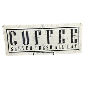 Coffee Metal Wall Sign With Stand